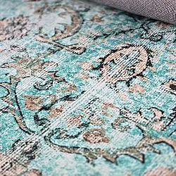 Rundt tæppe - Rosalie (blå)