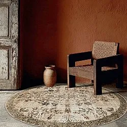 Rundt tæppe - Rosalie (brun)