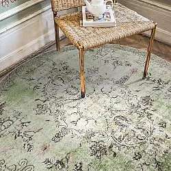 Rundt tæppe - Rosalie (grøn)