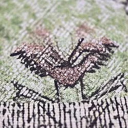 Rundt tæppe - Rosalie (grøn)