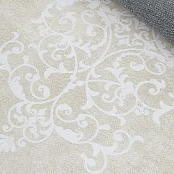 Wilton-tæppe - Santi (beige/hvid)