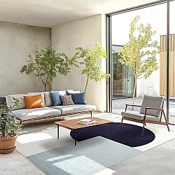 Wilton-tæppe - Taos (hvid/sort/grå)