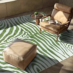 Wilton-tæppe - Zebra (grøn)