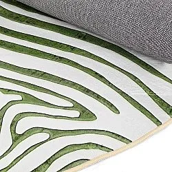 Rundt tæppe - Zebra (grøn)
