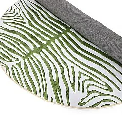 Rundt tæppe - Zebra (grøn)