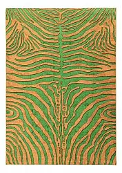 Wilton-tæppe - Zebra (grøn/orange)