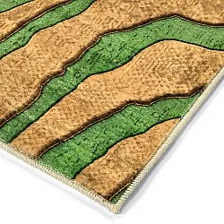 Wilton-tæppe - Zebra (grøn/orange)