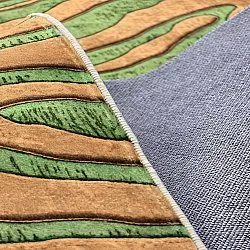 Wilton-tæppe - Zebra (grøn/orange)