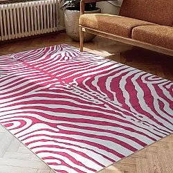 Wilton-tæppe - Zebra (lyserød)