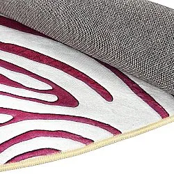 Rundt tæppe - Zebra (lyserød)