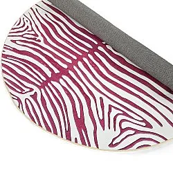 Rundt tæppe - Zebra (lyserød)