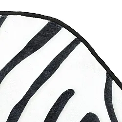 Bølget Wilton tæppe - Zebra (sort/hvid)
