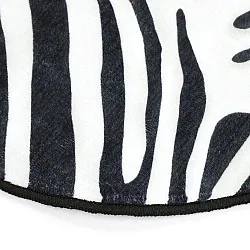 Bølget Wilton tæppe - Zebra (sort/hvid)