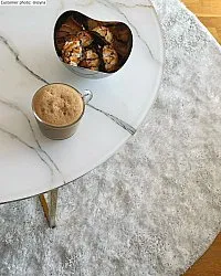 Runde tæpper - Cosy (hvid)