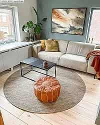 Runde tæpper - Dhurry (beige)