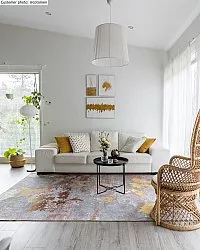 Wilton-tæppe - Elena (beige/guld)