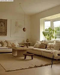 Uldtæppe - Layton (beige)