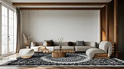 Wilton-tæppe - Yelda (sort/multi)