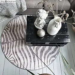 Rundt tæppe - Zebra