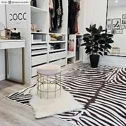 Wilton-tæppe - Zebra (sort/hvid)