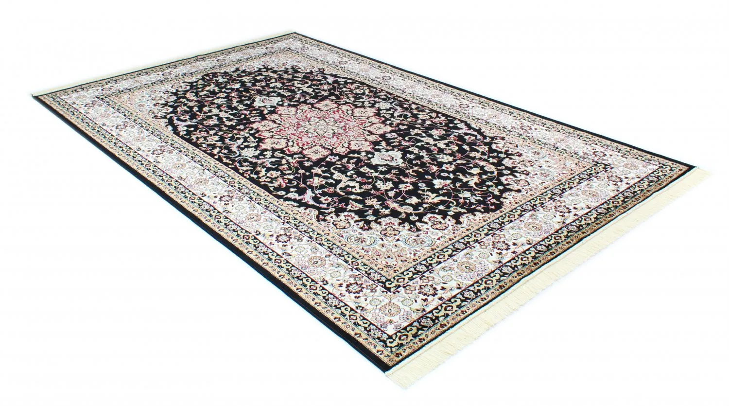 Wilton-tæppe - Gårda Oriental Collection Kerman (sort)