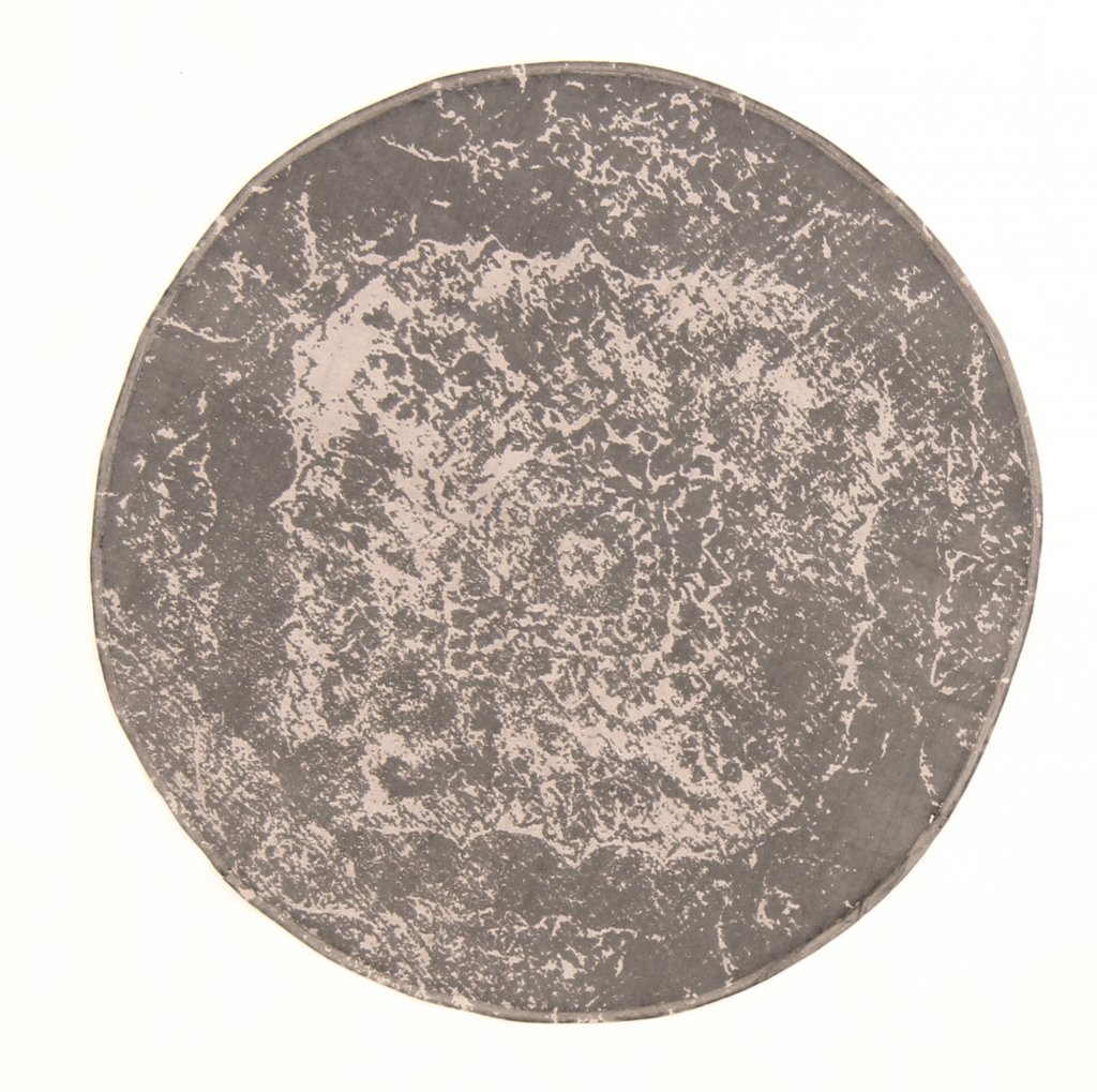 Kludetæppe - Cassis (rund) (grå)
