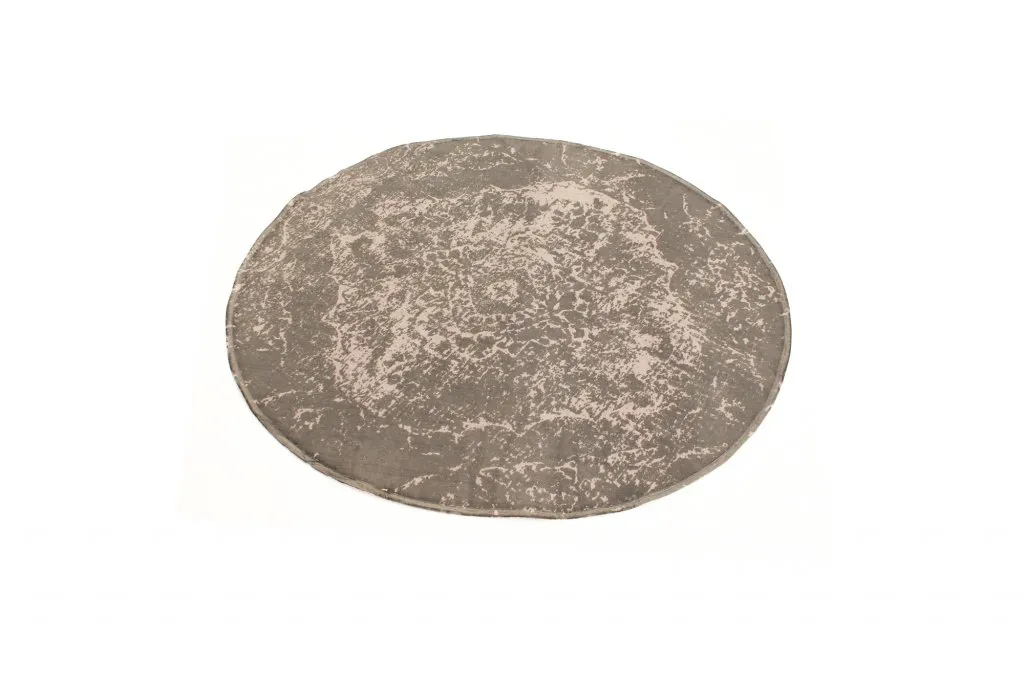 Kludetæppe - Cassis (rund) (grå)