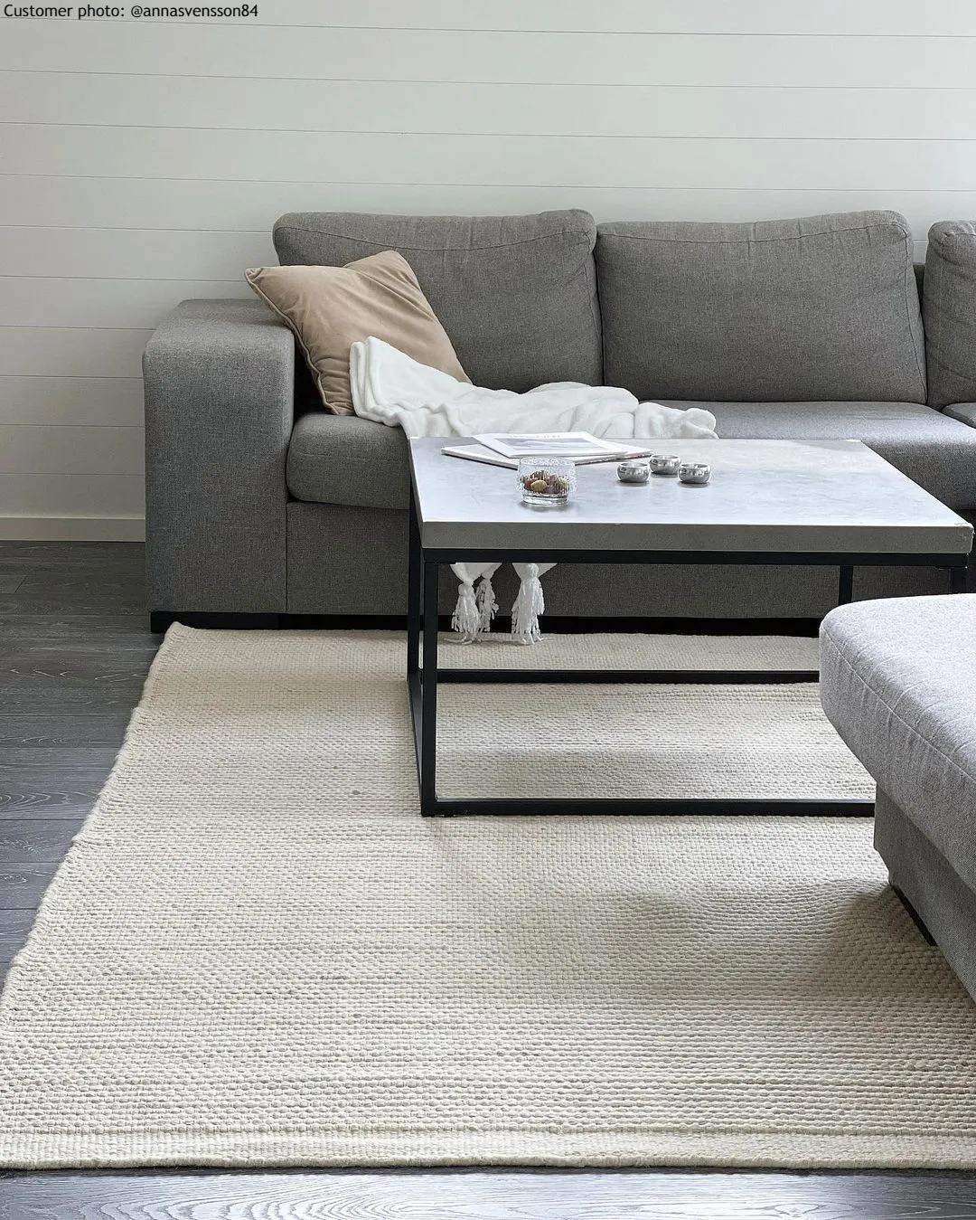 Uldtæppe - Coastal (creme)