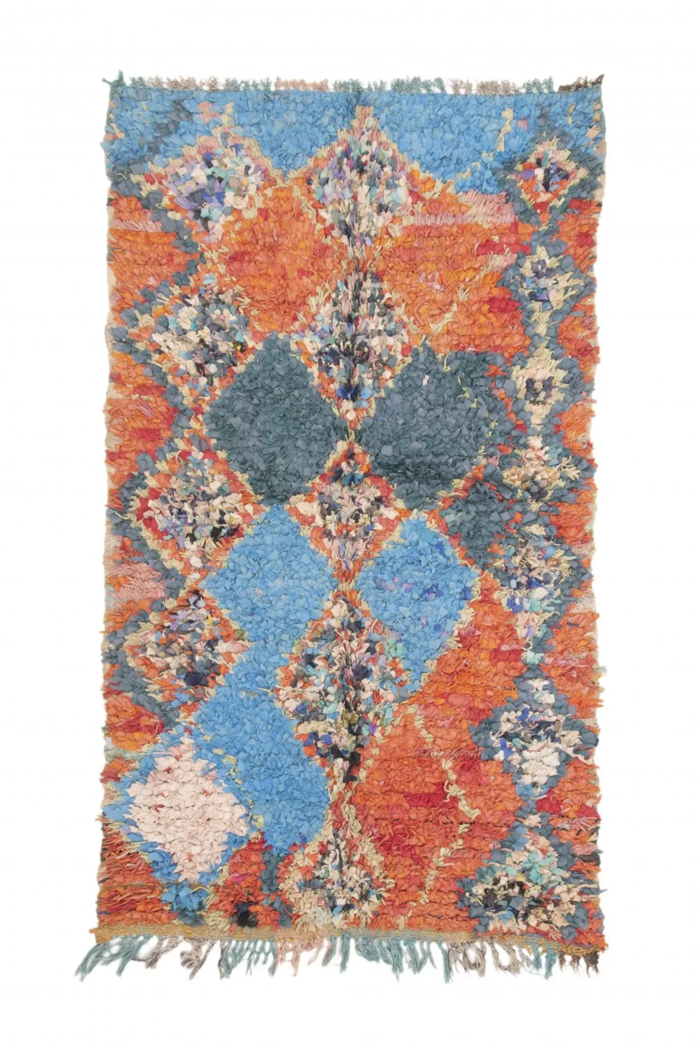 Marokkansk berber tæppe Boucherouite 195 x 115 cm