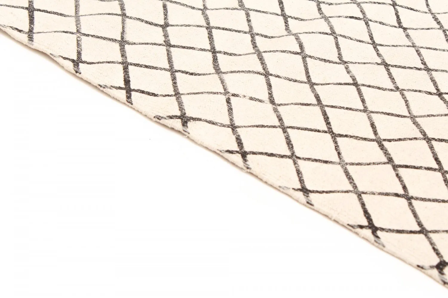 Kludetæppe - Agadir (sort/hvid)