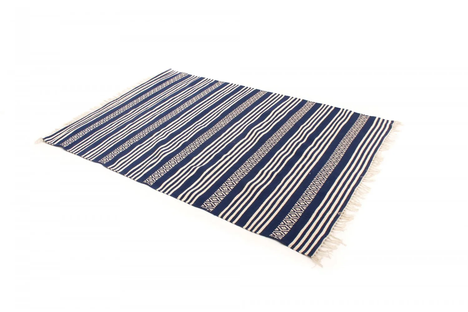 Kludetæppe - Ystad (blå)