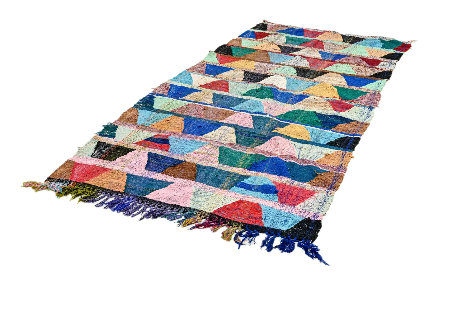 Marokkansk berber tæppe Boucherouite 140 x 290 cm