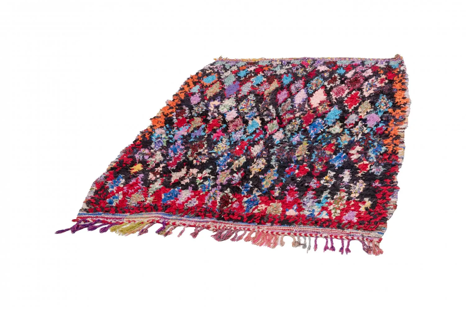 Marokkansk berber tæppe Boucherouite 185 x 125 cm