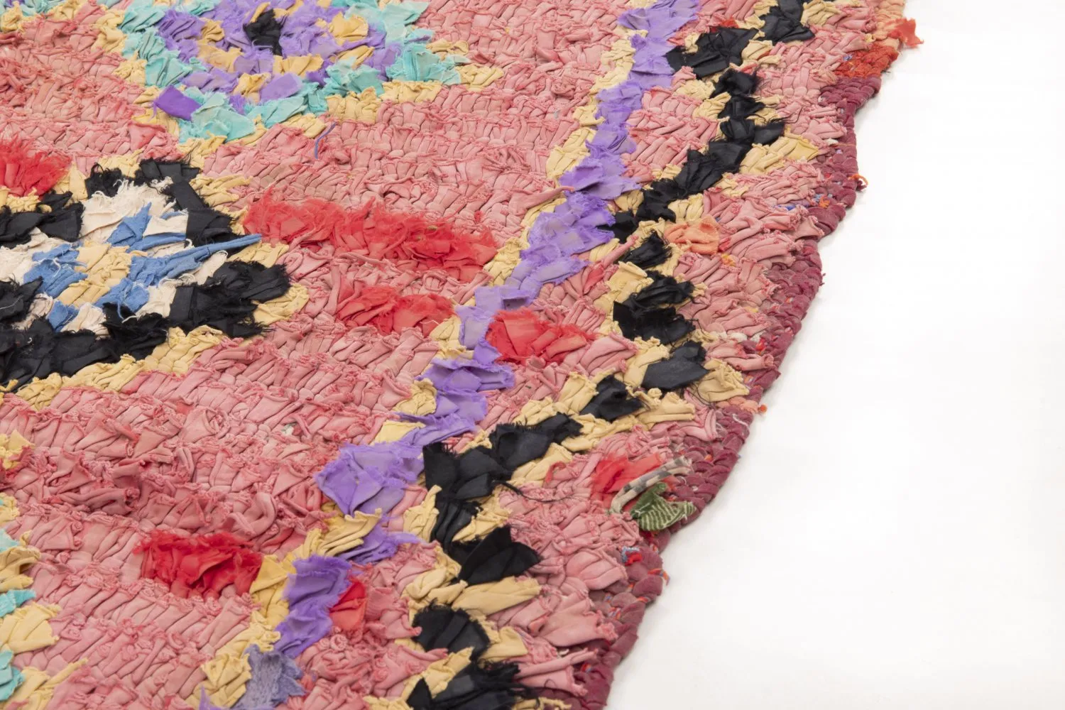 Marokkansk berber tæppe Boucherouite 240 x 105 cm