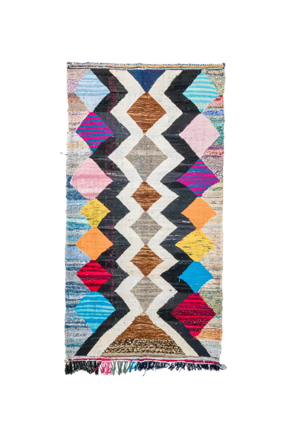 Marokkansk berber tæppe Boucherouite 140 x 270 cm