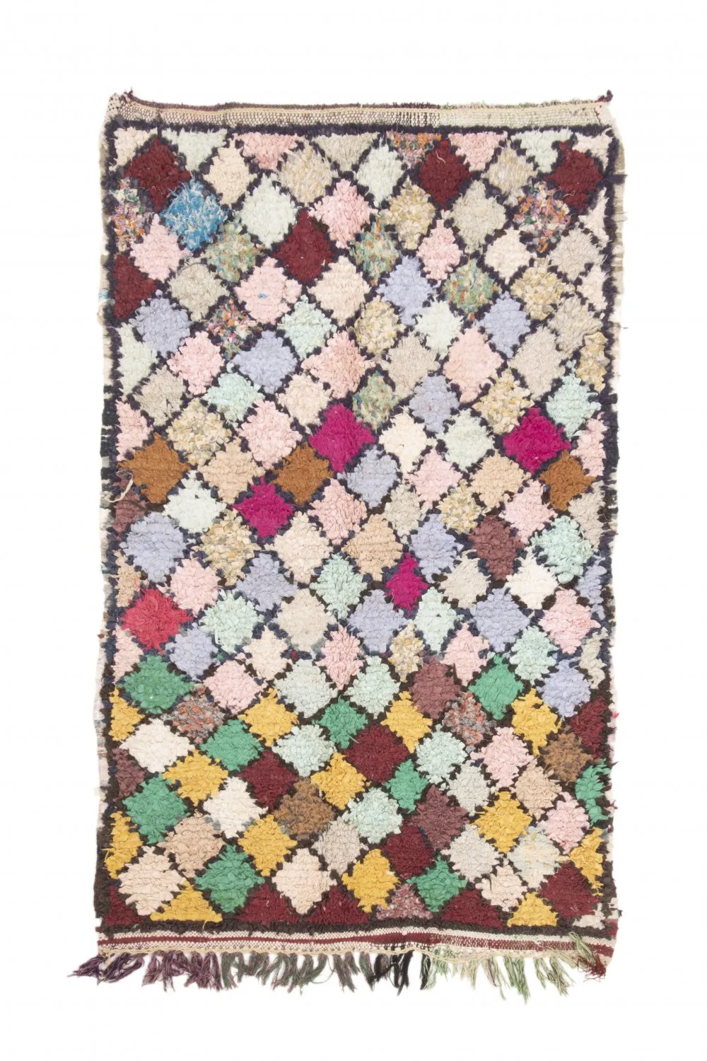 Marokkansk berber tæppe Boucherouite 195 x 120 cm