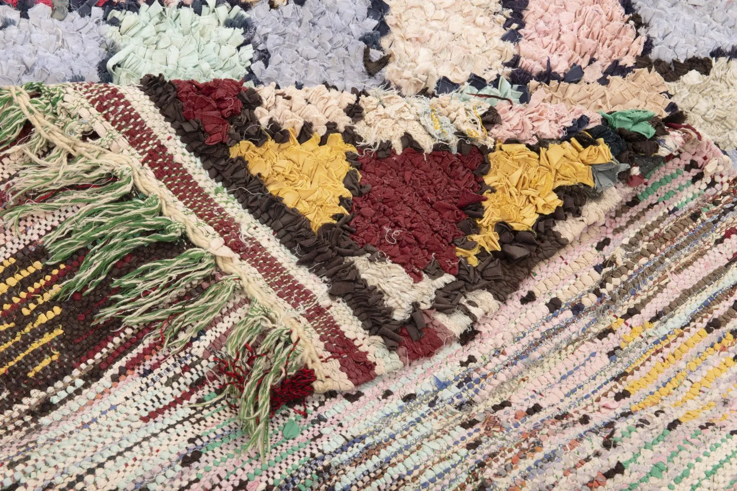 Marokkansk berber tæppe Boucherouite 195 x 120 cm