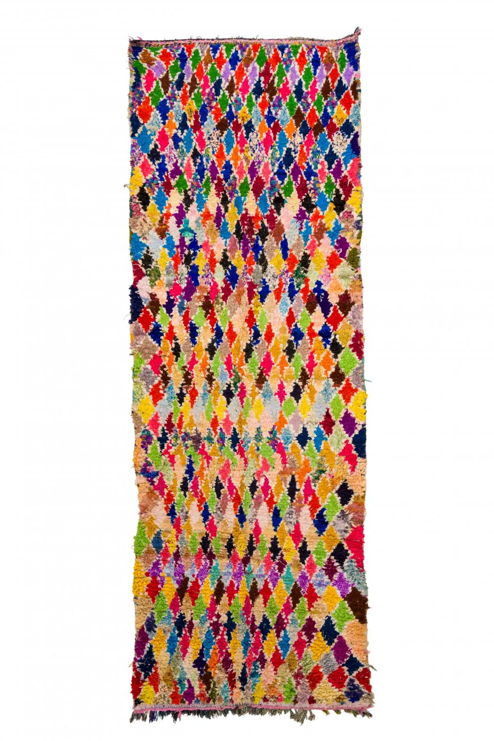 Marokkansk berber tæppe Boucherouite 120 x 335 cm