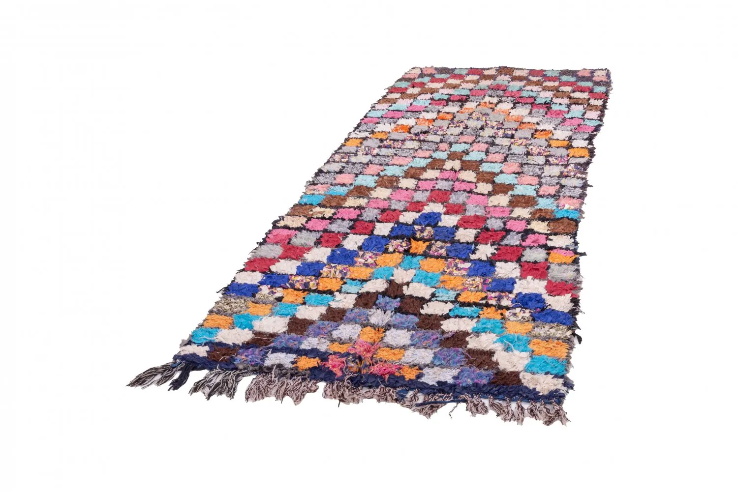 Marokkansk berber tæppe Boucherouite 275 x 110 cm