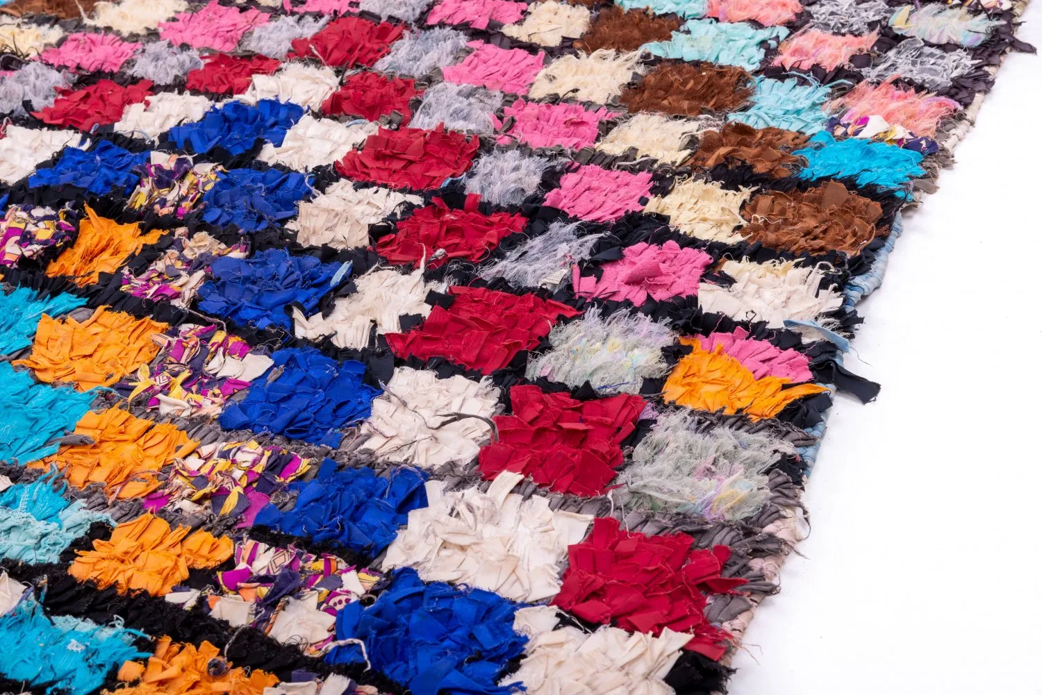 Marokkansk berber tæppe Boucherouite 275 x 110 cm