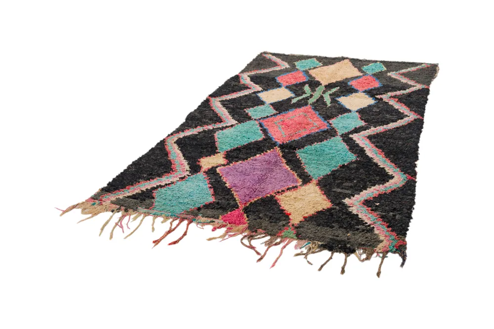 Marokkansk berber tæppe Boucherouite 235 x 135 cm