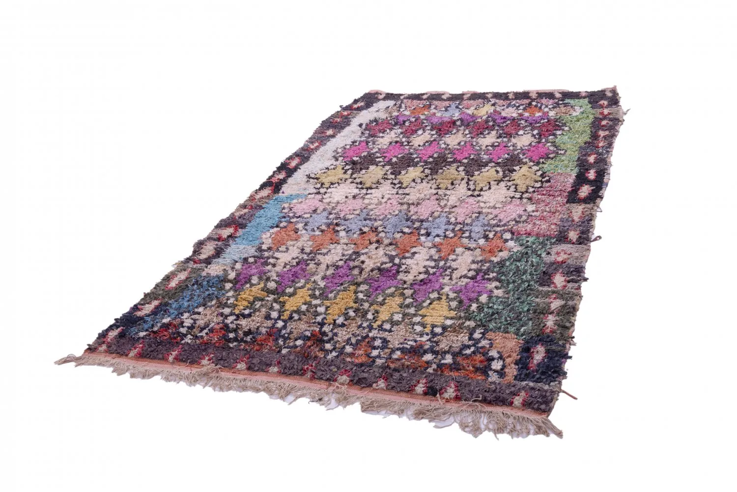 Marokkansk berber tæppe Boucherouite 270 x 145 cm