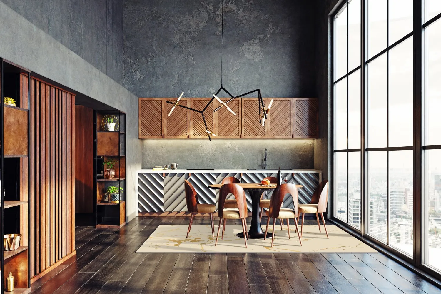 Wilton-tæppe - Cesina (beige/guld)