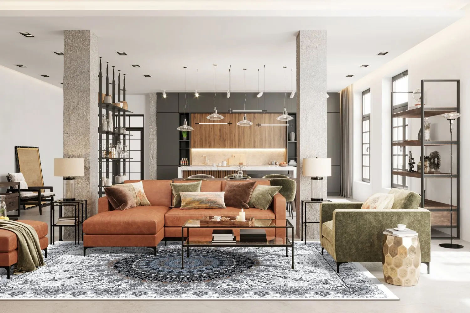 Wilton-tæppe - Yelda (hvid/multi)