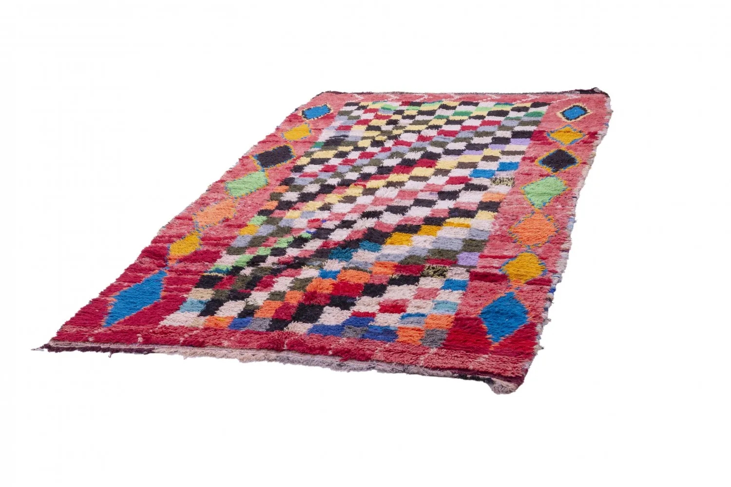Marokkansk berber tæppe Boucherouite 240 x 140 cm