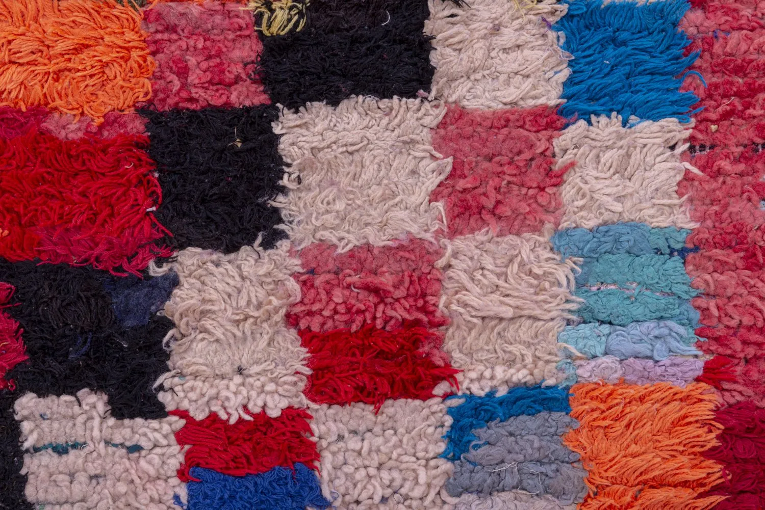 Marokkansk berber tæppe Boucherouite 240 x 140 cm
