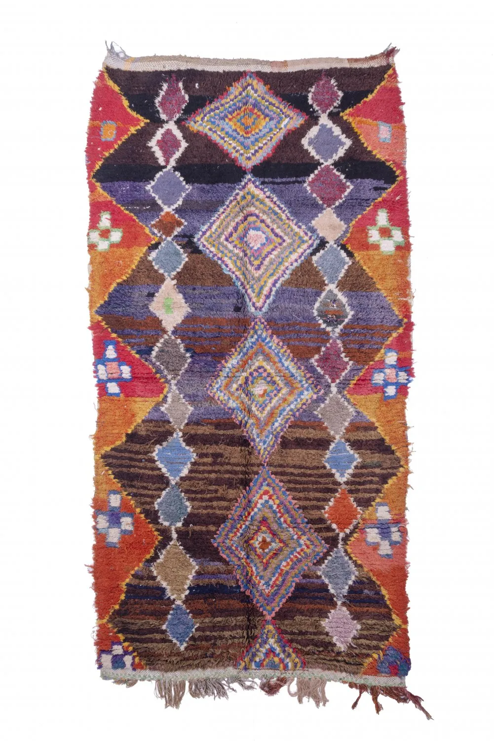 Marokkansk berber tæppe Boucherouite 285 x 145 cm