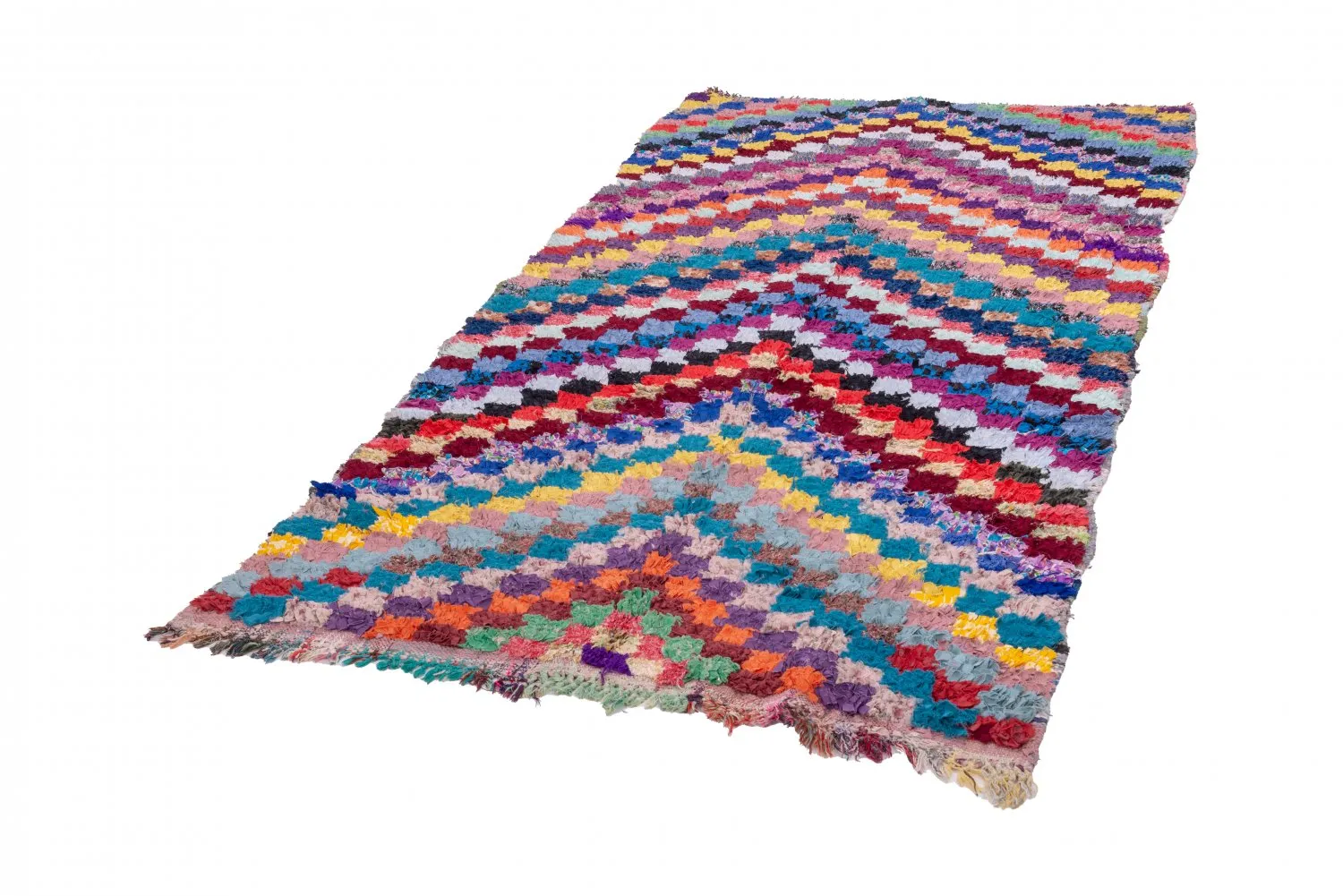 Marokkansk berber tæppe Boucherouite 245 x 125 cm