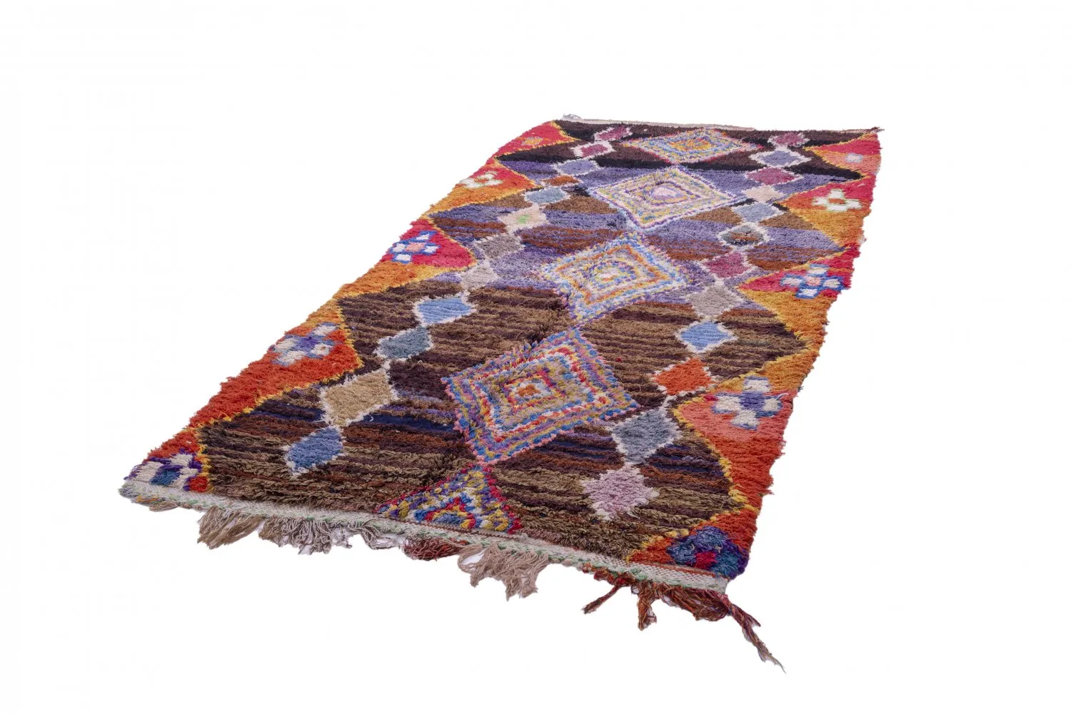 Marokkansk berber tæppe Boucherouite 285 x 145 cm