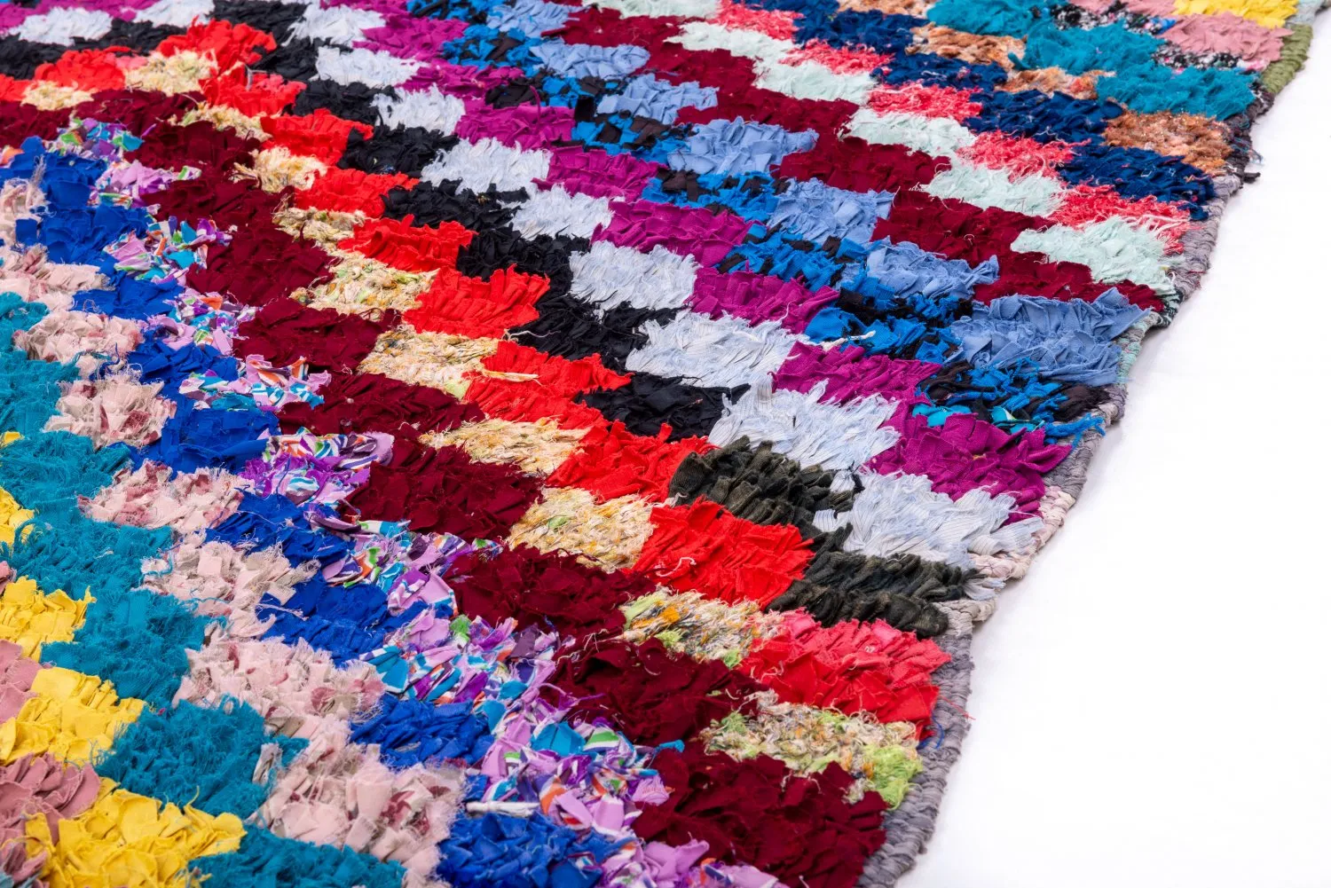 Marokkansk berber tæppe Boucherouite 245 x 125 cm